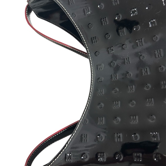 Arcadia Bellissimo Italy Black Genuine Patent Leather Sleek Handbag - Picture 8 of 8